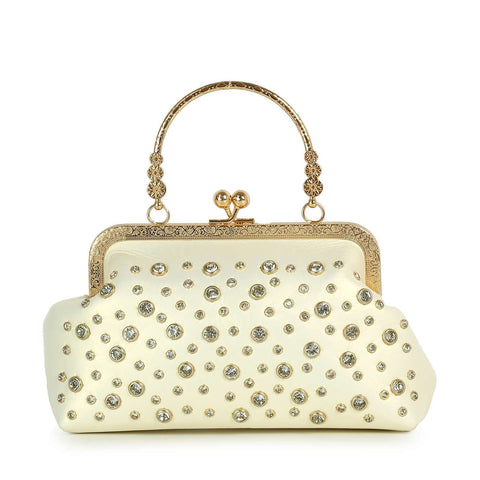 Studded Rhinestone Petite A-Frame Hand Tote
