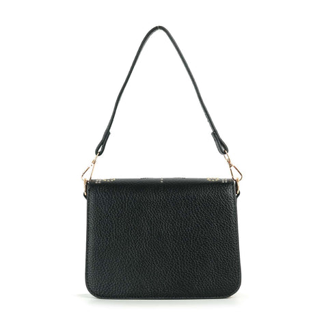 Studded Design Front Flap Shoulder Bag