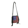 Rhinestone Flag Fringe Shoulder Bag