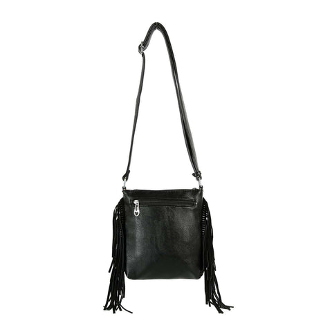 Iridescent Rhinestone Fringe Shoulder Bag