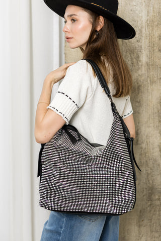 Rhinestone Hobo Handbag