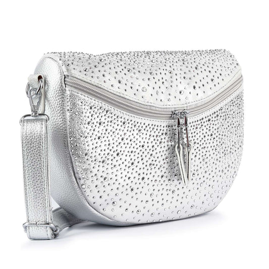 Glamorous Rhinestone Design Shoulder Bag