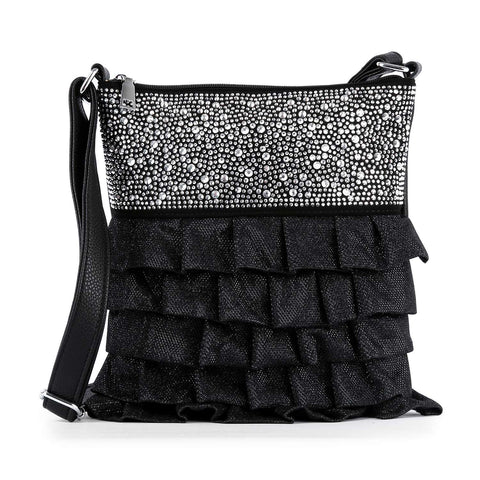 Layered Ruffle Design Crossbody Sling