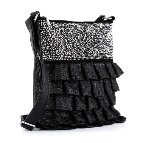 Layered Ruffle Design Crossbody Sling