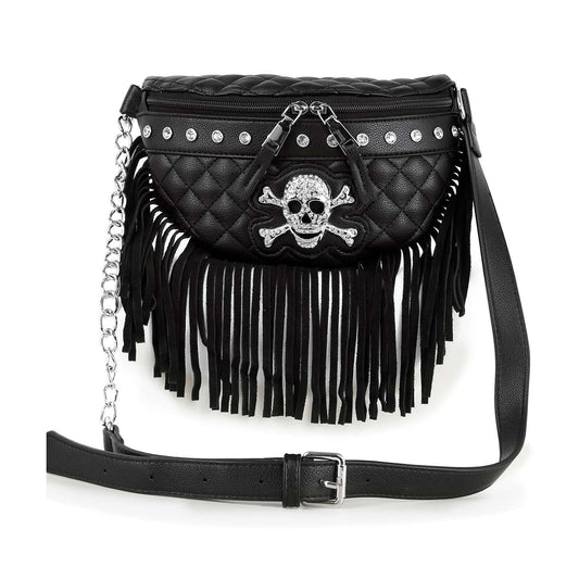 Fringed Skull Front Crossbody Sling