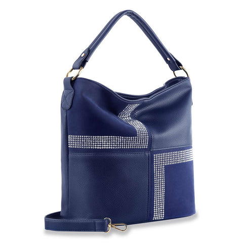 Four Square Design Hobo Handbag