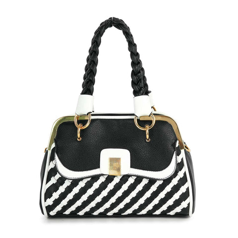 Woven Metal Frame Hand Tote