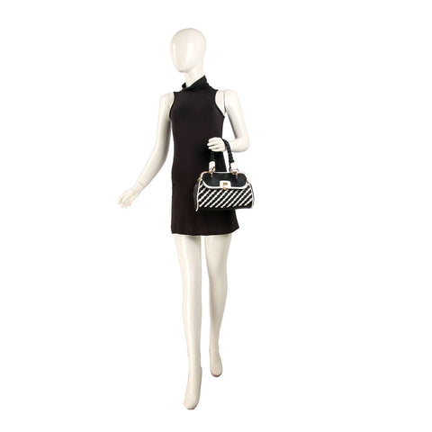 Woven Metal Frame Hand Tote