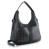 Rhinestone Front Pocket Hobo Handbag