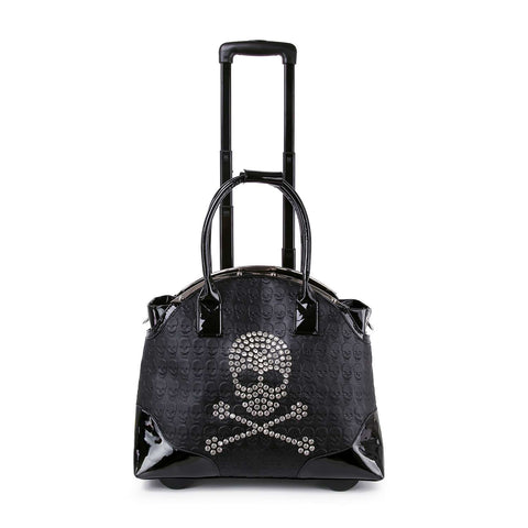 Skull And Crossbones Wheeled Carry On Luggage