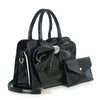 Patent Bow Accented Embossed Hand Tote Set