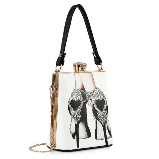 Retro High Heels Petite Hand Tote