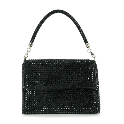 Front Flap Dazzling Rhinestone Pattern Hand Tote
