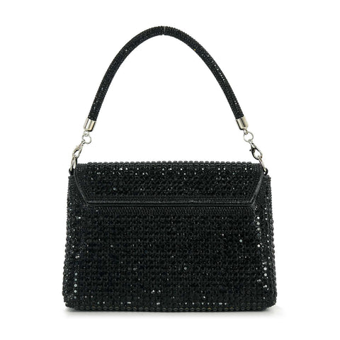 Front Flap Dazzling Rhinestone Pattern Hand Tote