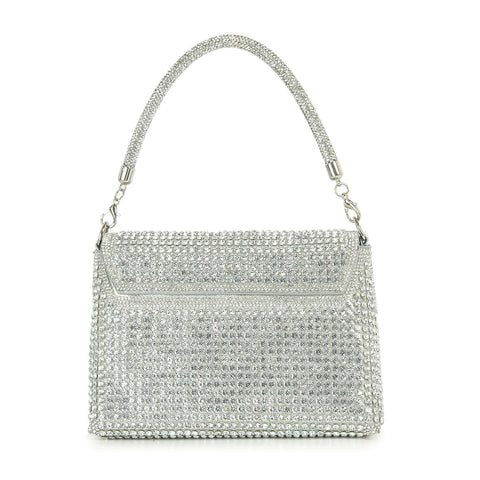 Front Flap Dazzling Rhinestone Pattern Hand Tote