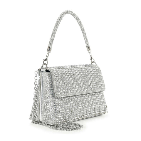 Front Flap Dazzling Rhinestone Pattern Hand Tote