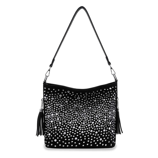 Glamorous Rhinestone Hobo Crossbody Sling