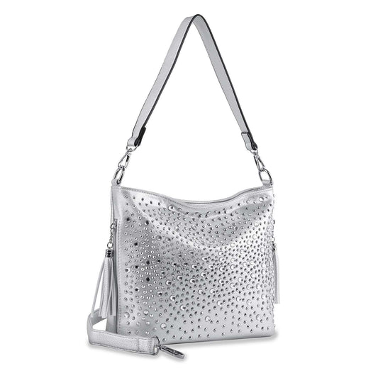 Glamorous Rhinestone Hobo Crossbody Sling