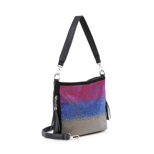 Colorful Rhinestone Hobo Crossbody