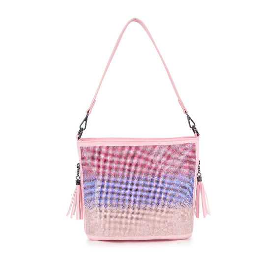 Colorful Rhinestone Hobo Crossbody