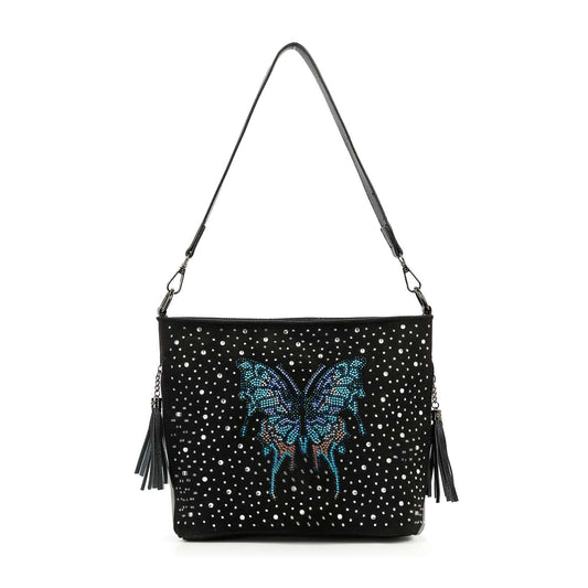 Beautiful Butterfly Hobo Crossbody Bag