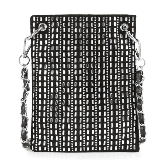 * New Size * Rhinestone Grid Petite Crossbody Sling