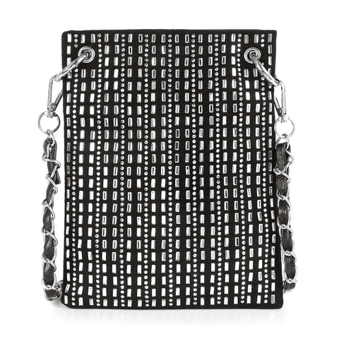 * New Size * Rhinestone Grid Petite Crossbody Sling