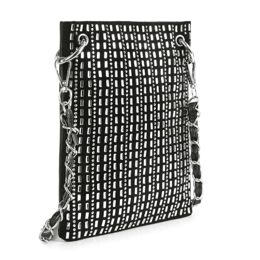 * New Size * Rhinestone Grid Petite Crossbody Sling