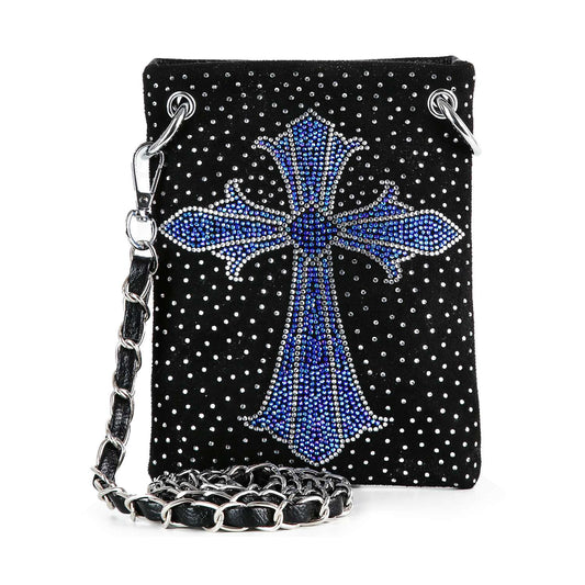 Rhinestone Cross Ultra Petite Crossbody Sling