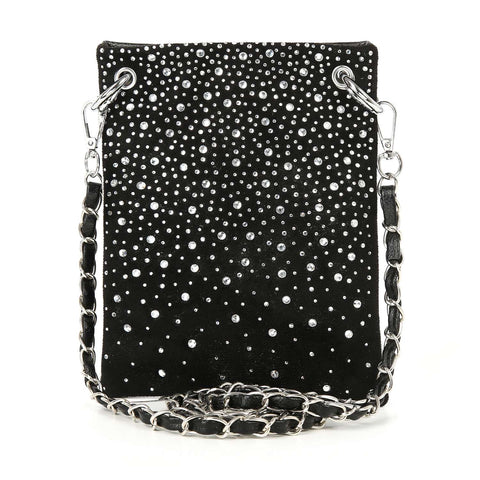 * New Size  * Glamorous Rhinetone Petite Crossbody Sling