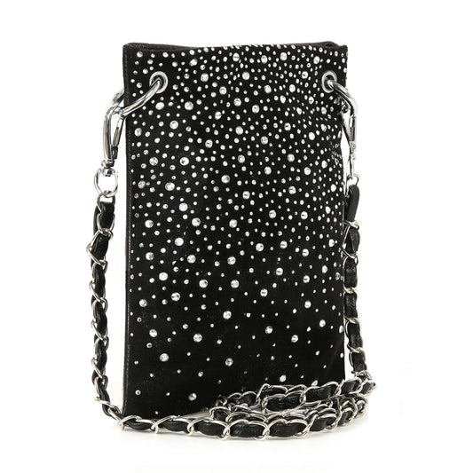 * New Size  * Glamorous Rhinetone Petite Crossbody Sling