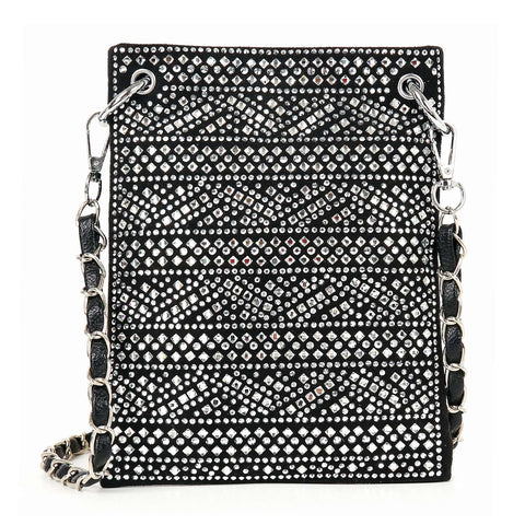 *New Size* Unique Rhinestone Patterned Petite Crossbody Sling