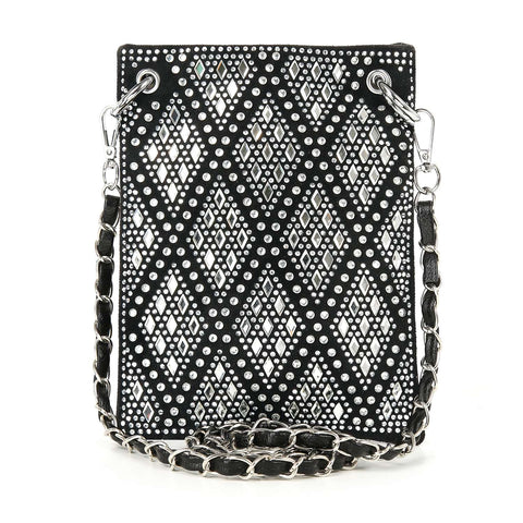 * New Size* Diamond Stone Patterned Petite Crossbody Sling