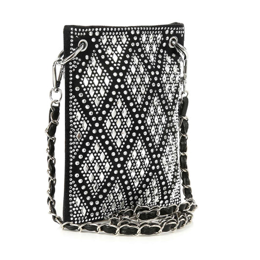 * New Size* Diamond Stone Patterned Petite Crossbody Sling