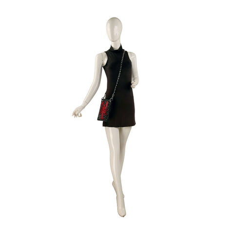 Rhinestone Crab Design Petite Crossbody Sling