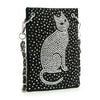*New Size* Rhinestone Bling Cat Petite Crossbody Sling