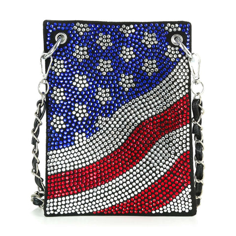 *New Size* Sparkling Modern Flag Petite Crossbody Sling