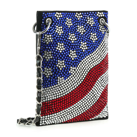 *New Size* Sparkling Modern Flag Petite Crossbody Sling