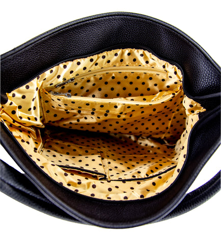 Trendy Rhinestone Patterned Hobo Handbag