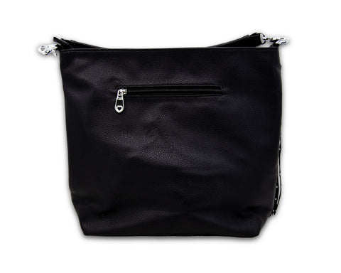 Trendy Rhinestone Patterned Hobo Handbag