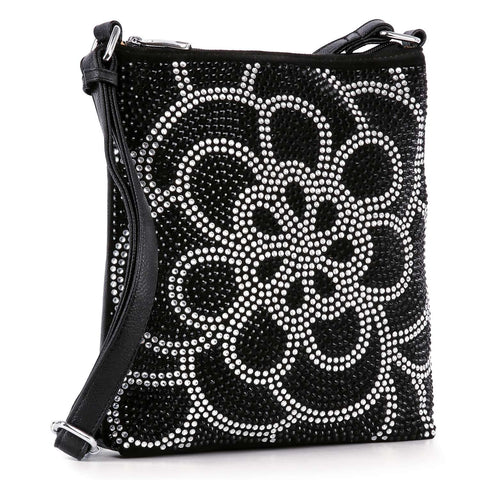 Stunning Rhinestone Design Crossbody Sling