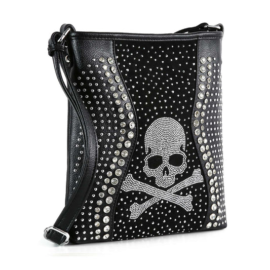 Skull Rhinestone Crossbody Sling