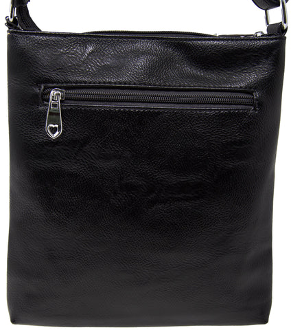 Rose Design Rhinestone Crossbody Sling