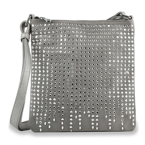 Dazzling Rhinestone Crossbody Sling - Black – handbagexpress
