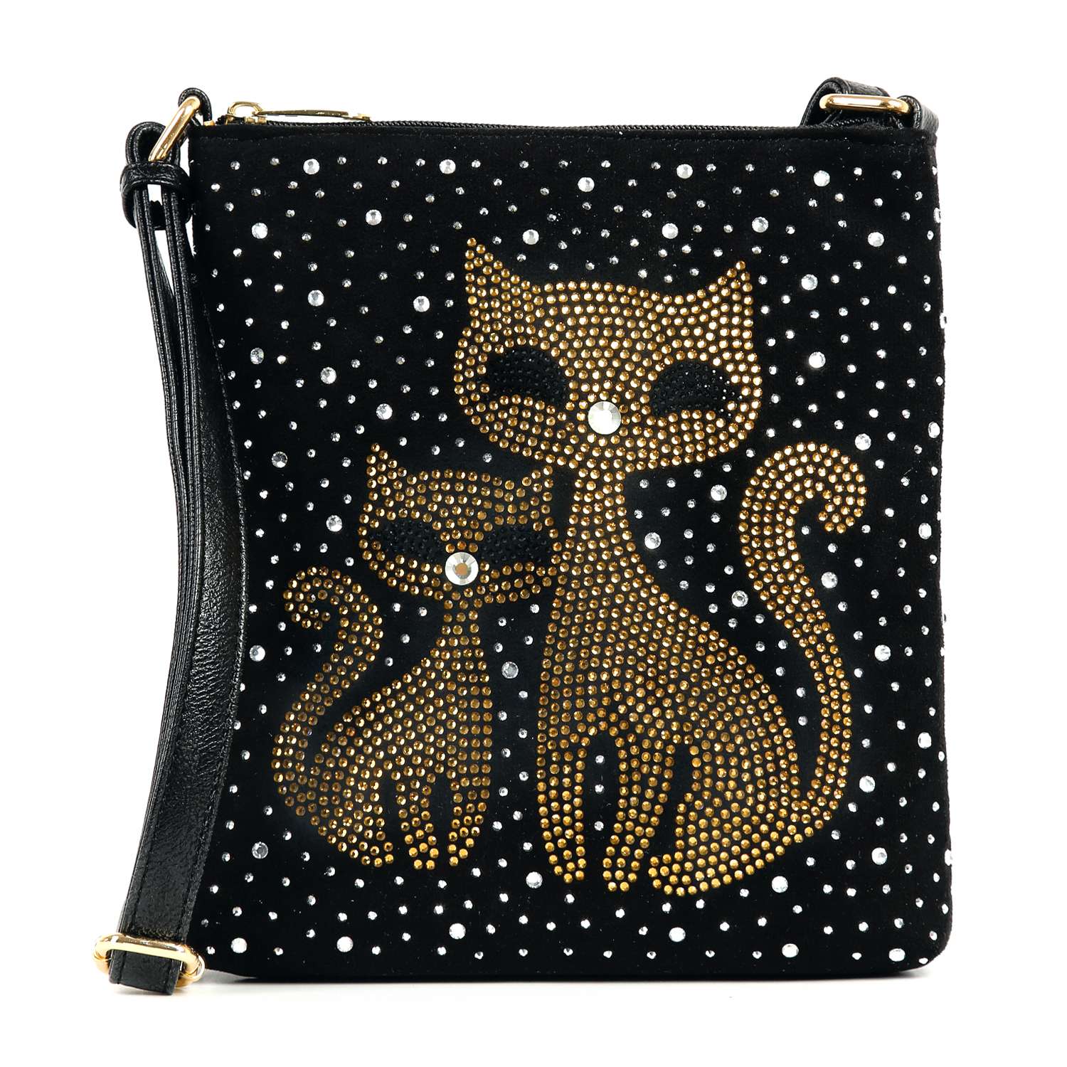 Kitty Cat Sparkling Crossbody Sling – handbagexpress