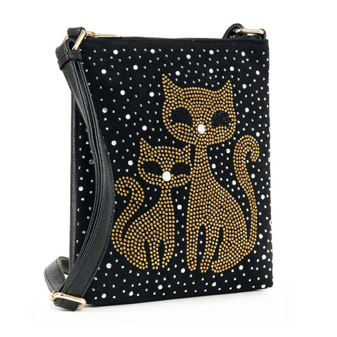 Kitty Cat Sparkling Crossbody Sling