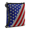 Modern Flag Rhinestone Design Crossbody
