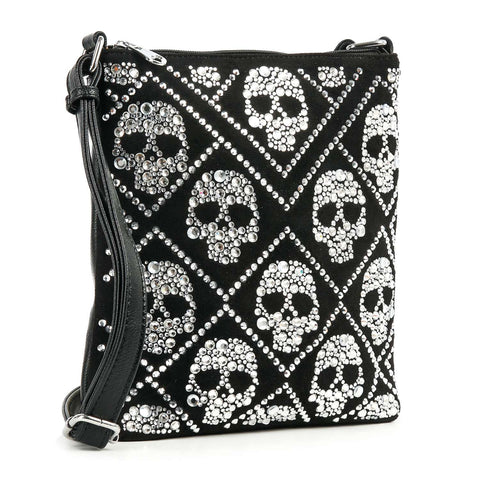 Stunning Bling Skull Crossbody Bag