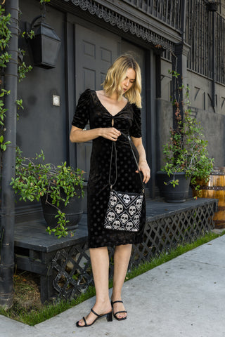 Stunning Bling Skull Crossbody Bag