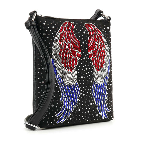 American Flag Wing Design Crossbody Bag
